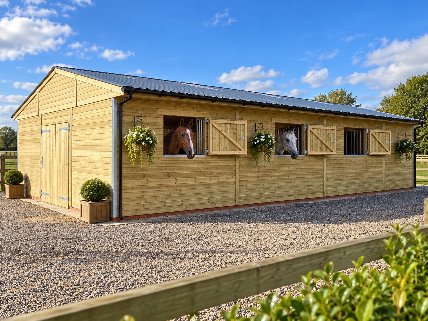 American Barn – 8 Stables | 36ft x 48ft - Image 2