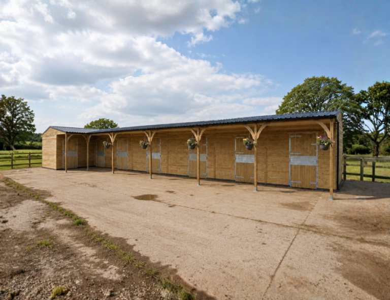 7 Stable L Shape | Timber Stable Block for Large Yards