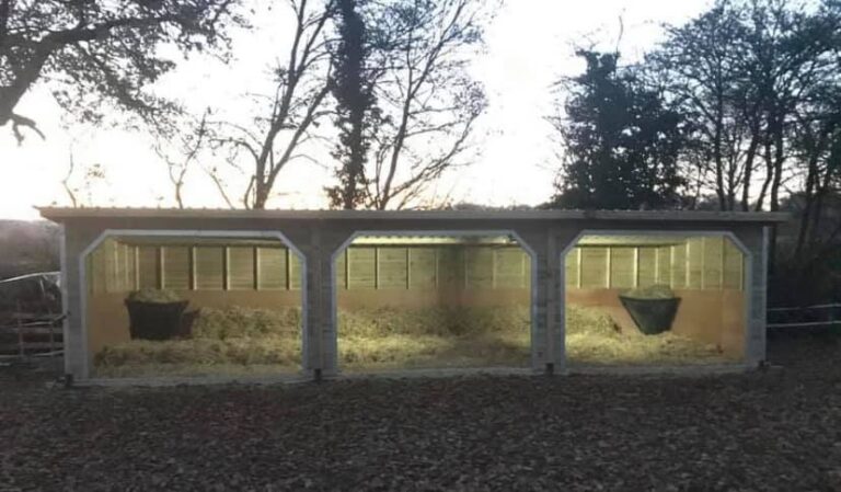 Extra-Large Pent Field Shelter (12' x 36') | Hunter Stables