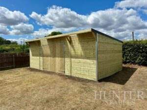 Large Pent Timber Workshop (12x24)