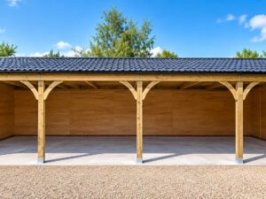 6m x 12m timber carport and coach house by Hunter Stables