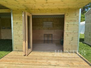 Compact Timber Garden Office with Decking