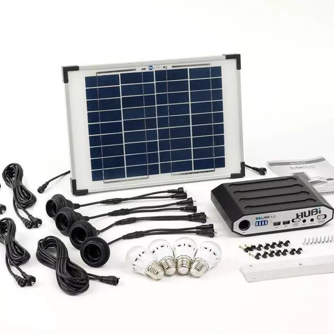 Hubi Work 64 LED Bulb Solar Lighting & Power Kit