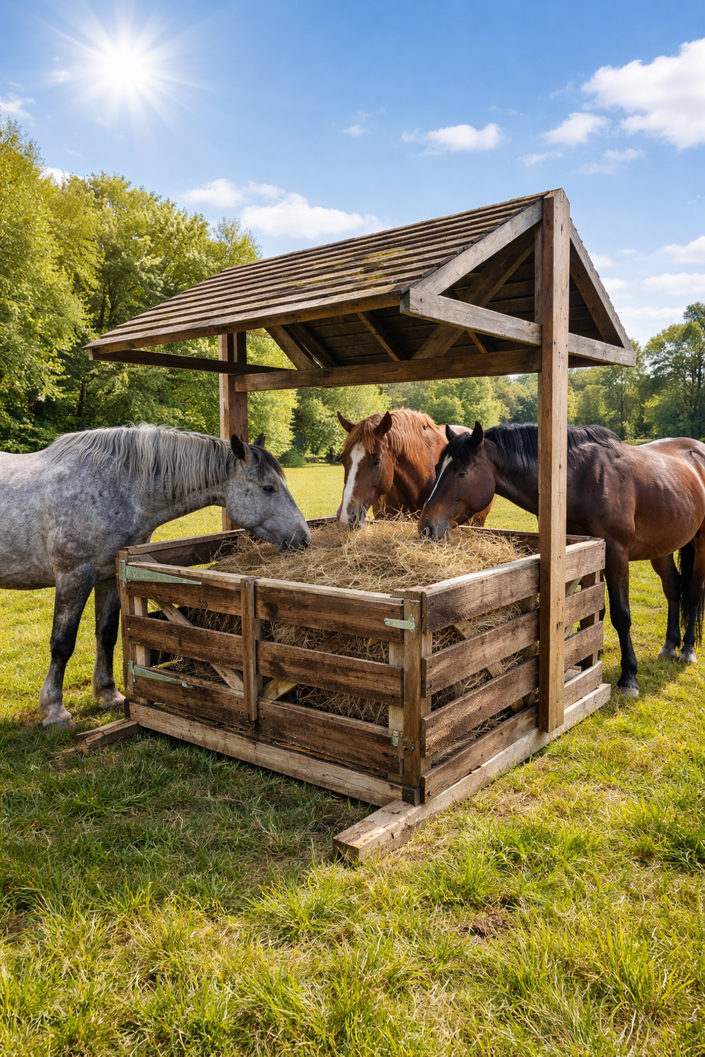 Timber Hay Feeder