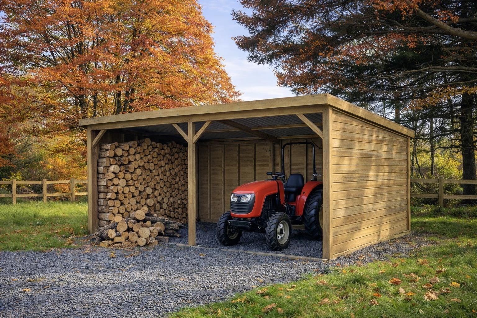 Open Timber Shelter 12'x18′