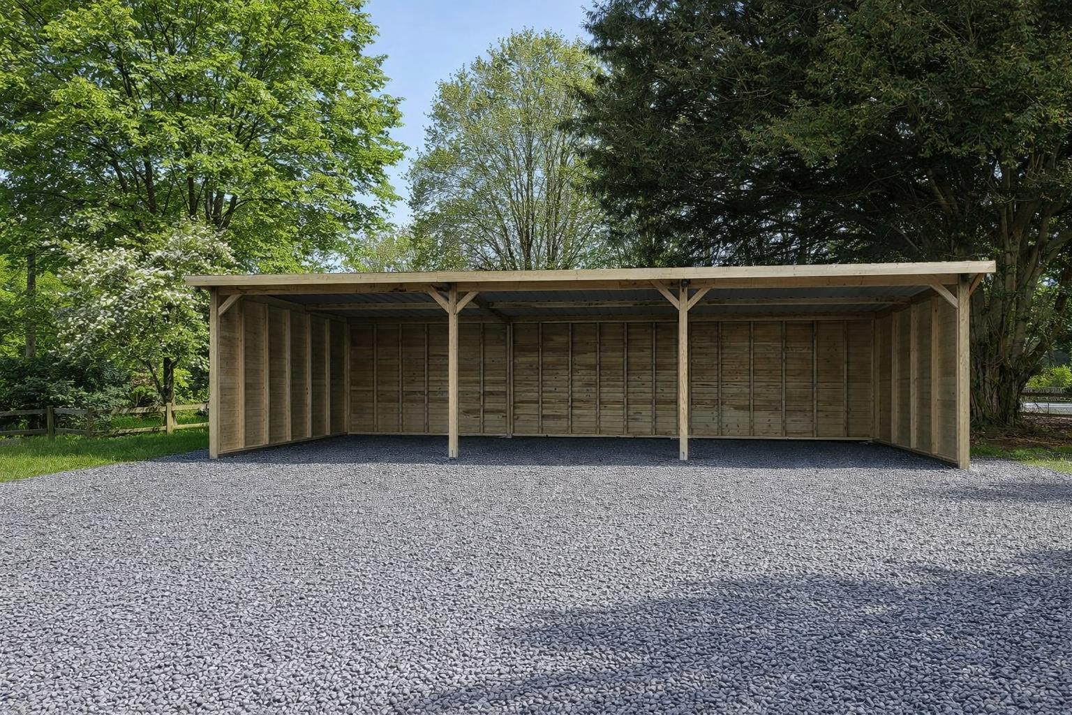 Open Timber Shelter 12′x36′