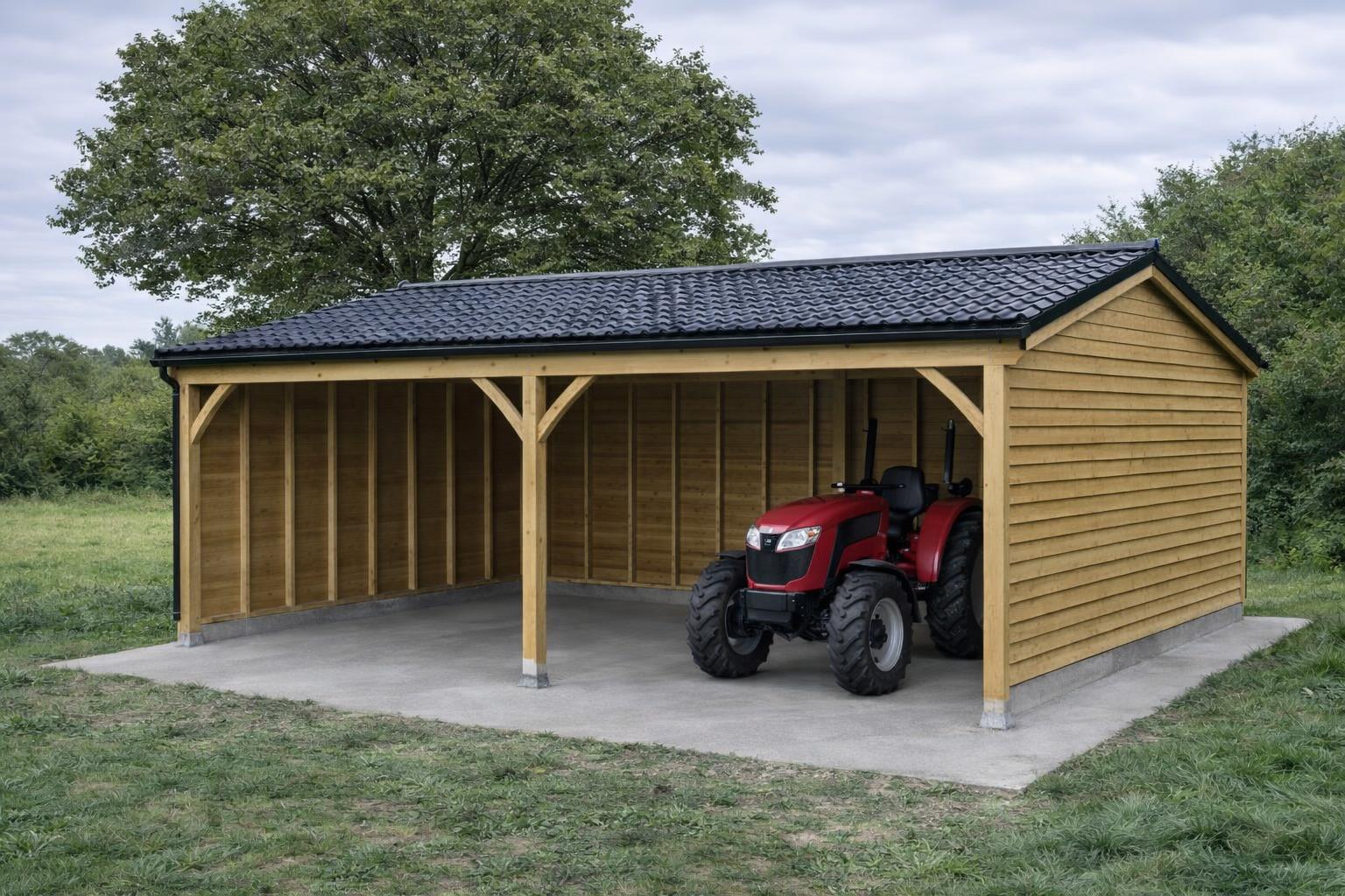 Open Timber Apex Shelter 12′×24′