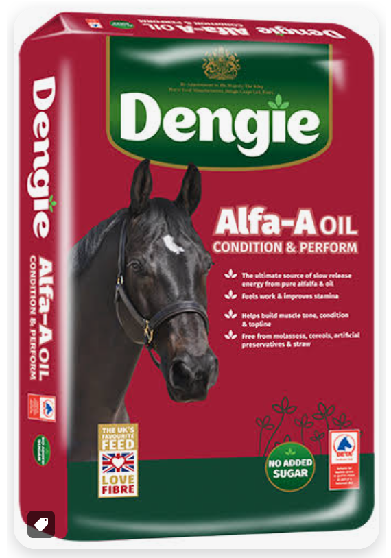 Dengie Alfa-A Oil 20KG horse feed bag