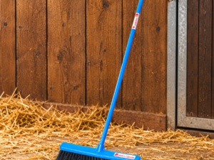 Red Gorilla Gorilla Broom 50cm Hard Bristle in Blue in a stable setting